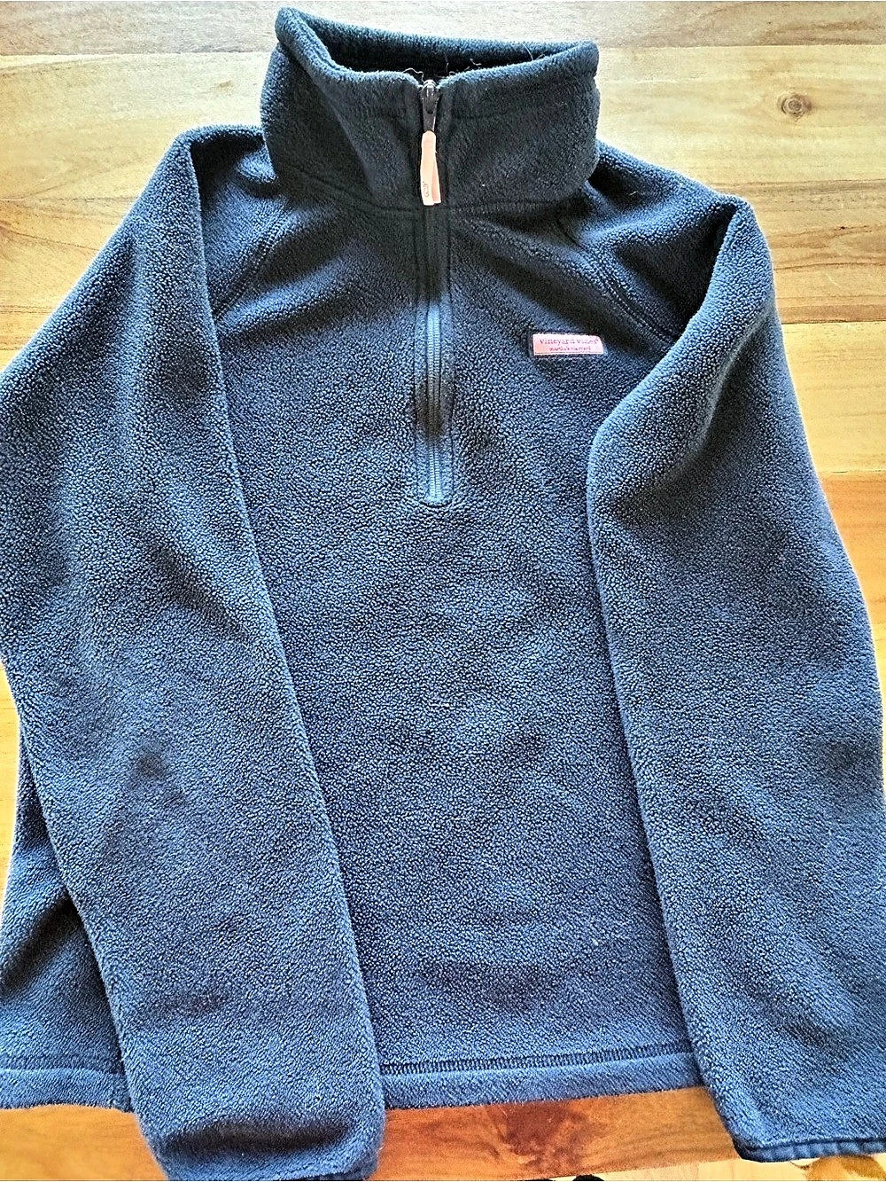vineyard vines SuperShep Sherpa Quarter-Zip Pullover Blue Medium